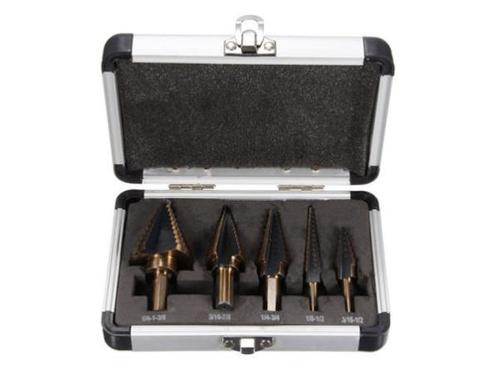 Veiling -  Stappenboor Set 5-delig Titanium Coated, Doe-het-zelf en Bouw, Gereedschap | Boormachines, Nieuw