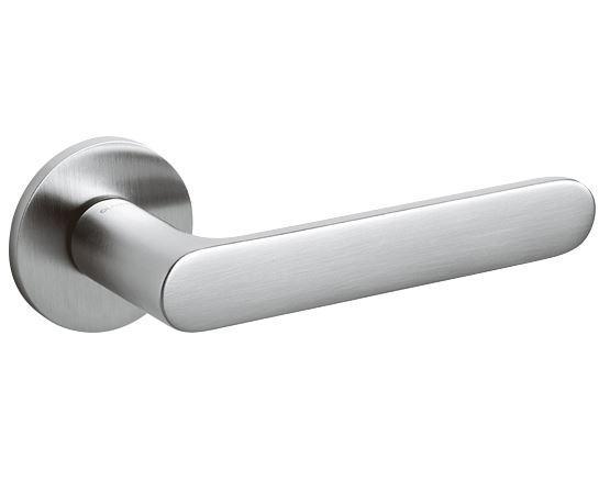 Olivari deurklink Icona op rozet chroom mat, Doe-het-zelf en Bouw, Hang- en Sluitwerk, Klink of Kruk, Nieuw, Overige materialen