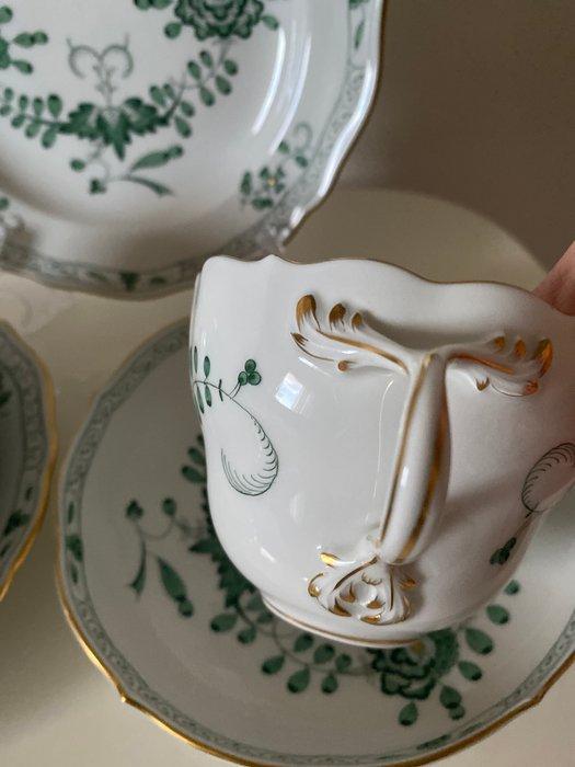 Meissen - Mok (6) - Porselein - Twee bekers met 2 borden, Antiek en Kunst, Antiek | Meubels | Tafels