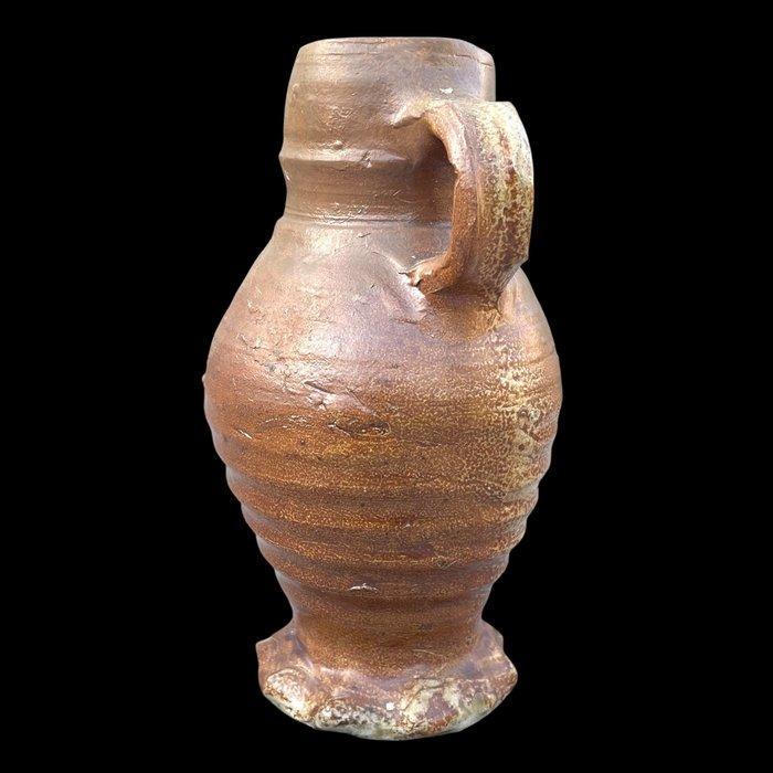 Médiéval Grès Cruchon de Raeren - cruche en grès médiéval de, Antiquités & Art, Antiquités | Autres Antiquités
