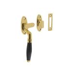 Raamsluiting ton links messing gelakt / ebbenhout - voor..., Doe-het-zelf en Bouw, Hang- en Sluitwerk, Ophalen of Verzenden, Nieuw