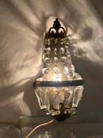 Wandkandelaar (2) - Gepatineerd verguld brons, Kristal -