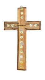 Pelgrims-kruis uit Jeruzalem met 14 staties van de Kruisweg