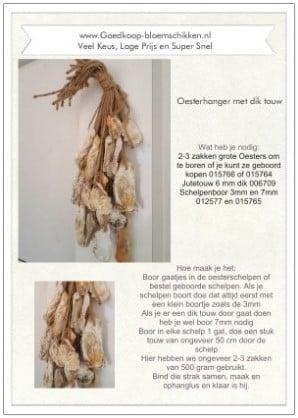 DIY Werkbeschrijving Oesterhanger, Huis en Inrichting, Woonaccessoires | Kunstplanten en Kunstbloemen, Nieuw