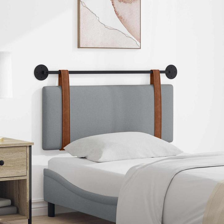 vidaXL Hangend hoofdbord Lichtgrijs Antiek PU, Huis en Inrichting, Slaapkamer | Bedden, Nieuw, Verzenden