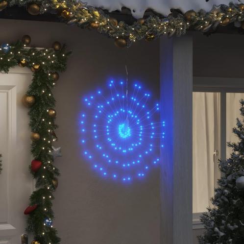 vidaXL Kerstverlichting vuurwerk 2 st 140 blauwe LEDs 17 cm, Divers, Noël, Envoi