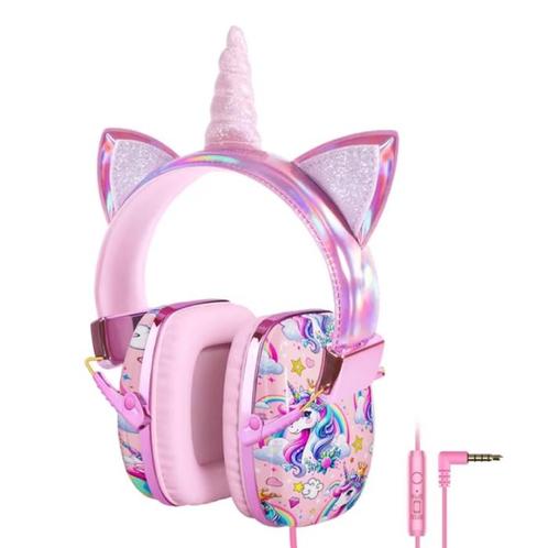 Eenhoorn Koptelefoon Kids - Unicorn Headset Headphones voor, Telecommunicatie, Mobiele telefoons | Oordopjes, Nieuw, Verzenden