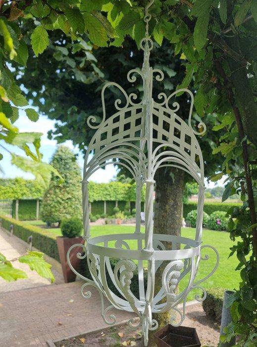 Mand - IJzer - Bloemenmand - hangplanten, Antiek en Kunst, Kunst | Designobjecten