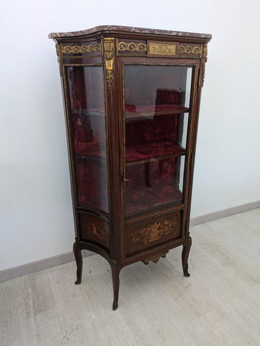 Vitrinekast - Hout, Brons, Marmer - Napoleone III, Antiek en Kunst, Antiek | Overige Antiek