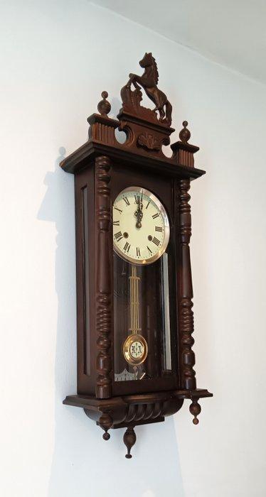 Regulateur - FHS Franz Hermle & Sohn - Hout, Messing -, Antiek en Kunst, Antiek | Klokken