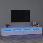 vidaXL Tv-meubel met LED-verlichting 240x35x40 cm wit, Huis en Inrichting, Kasten |Televisiemeubels, Verzenden, Nieuw