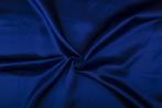 Glanzende stof indigoblauw - Satijn stof 50m op rol, Nieuw, Verzenden