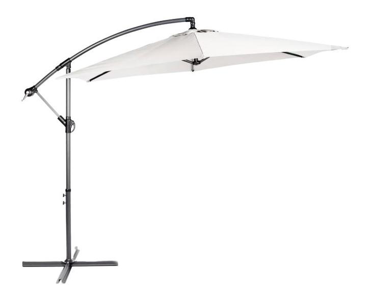 2dekans | Lifa Garden Hangende Parasol Ø 300 cm Crème –, Tuin en Terras, Zonneschermen, Ophalen of Verzenden
