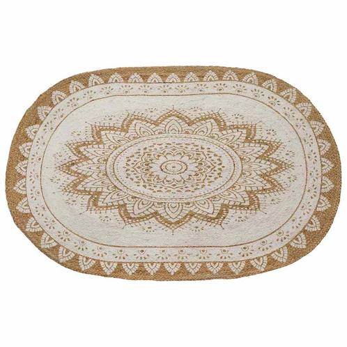 vidaXL Tapijt Bruin 122 x 183 cm Jute, Huis en Inrichting, Stoffering | Tapijten en Vloerkleden, Nieuw, Verzenden