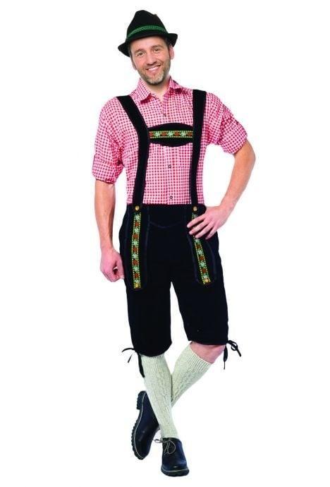 Lederhose Lang Zwart, Kinderen en Baby's, Carnavalskleding en Verkleedspullen, Nieuw, Verzenden