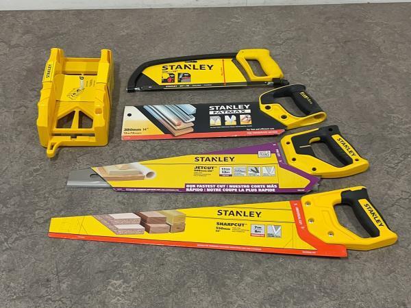 Veiling - Stanley zaag diverse set 5-delig, Bricolage & Construction, Outillage | Outillage à main