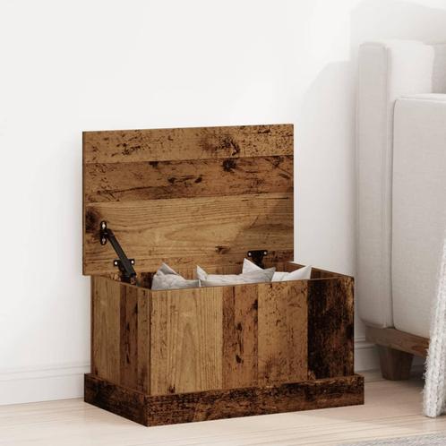 vidaXL Opbergbox 30x50x28 cm bewerkt hout oud houtkleurig, Huis en Inrichting, Kasten | Overige, Nieuw, Verzenden