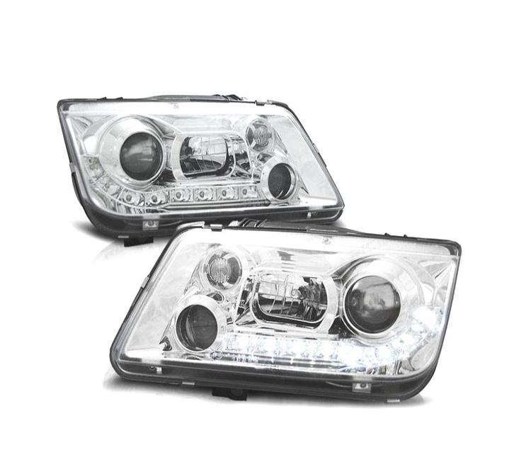Phares Led Jour Pour Volkswagen Vw Bora 98-05 Fond Chromé, Autos : Pièces & Accessoires, Éclairage, Envoi