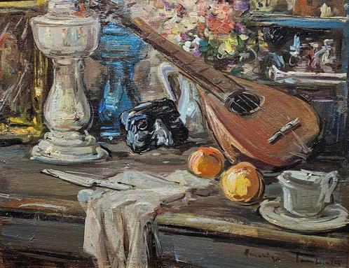 Amerigo Tamburrini (1901-1966) - Natura morta napoletana, Antiek en Kunst, Kunst | Schilderijen | Klassiek