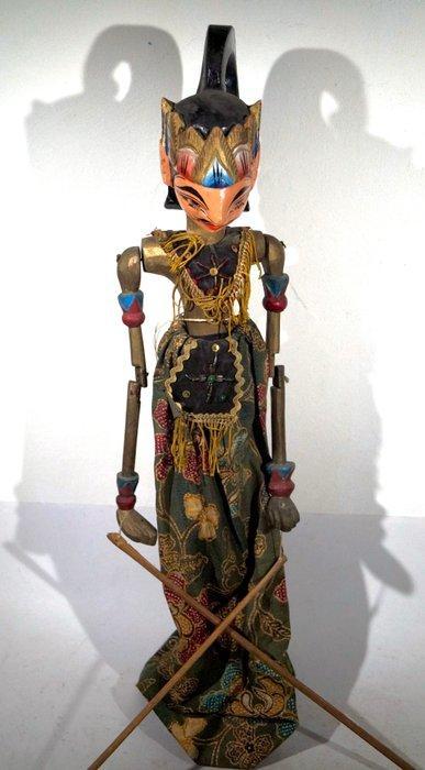 Set van drie Wayang Golek poppen - Indonesië - Eind 20e eeuw, Antiek en Kunst, Kunst | Niet-Westerse kunst