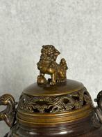 Encens Foo dog / dragon bandé - Bronze - Chine - Fin du XXe