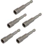 Set van 5 dop bit adapters 1/4 sleutelwijdte 8 mm. lengte, Ophalen of Verzenden, Nieuw