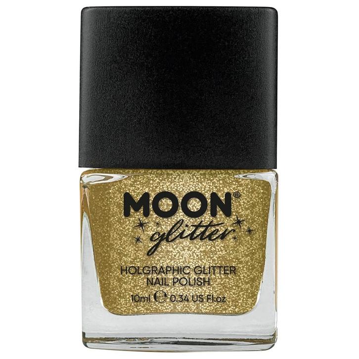 Moon Glitter Holographic Nail Polish Gold 14ml, Hobby en Vrije tijd, Feestartikelen, Nieuw, Verzenden