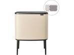 Brabantia Bo Touch Bin - Prullenbak - 2 vakken 34 l - Soft, Verzenden, Zo goed als nieuw