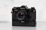 Canon AE-1 (Black) + Power Winder A + FD 1,8/50mm | Single, Nieuw