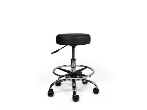 Tabouret Zwart - Lage uitvoering met Voetsteun, Huis en Inrichting, Krukjes, Nieuw, In hoogte verstelbaar