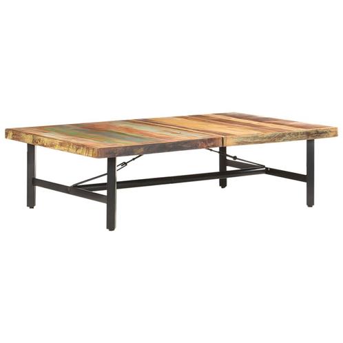 vidaXL Salontafel 142x90x42 cm massief gerecycled hout, Huis en Inrichting, Tafels | Salontafels, Nieuw, Verzenden