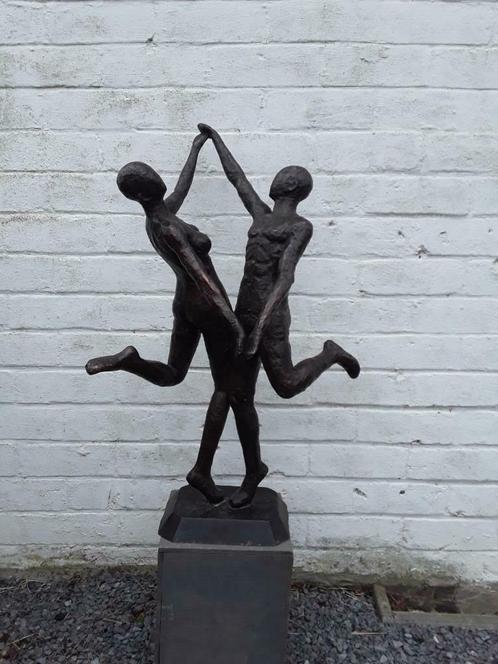 Modern dansend koppel in brons., Jardin & Terrasse, Statues de jardin
