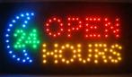 LED bord ' OPEN '  24 hours, Nieuw, Verzenden