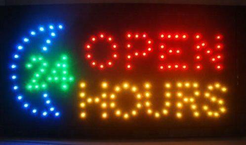 LED bord ' OPEN '  24 hours, Elektronische apparatuur, Overige elektronische apparatuur, Verzenden