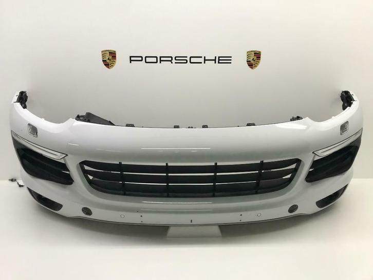 Porsche Cayenne (958 II) Originele voorbumper met inox plaat, Auto-onderdelen, Carrosserie, Voor, Bumper, Porsche, Gebruikt, Herkomst onderdeel bekend