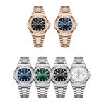 Luxe Vierkant Kwarts Horloge - 3 ATM Waterdicht Lichtgevend, Verzenden, Nieuw, Poedagar