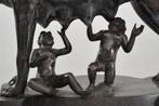 Statuette, Capitoline Wolf - 65 cm - Bronze patiné, Antiek en Kunst