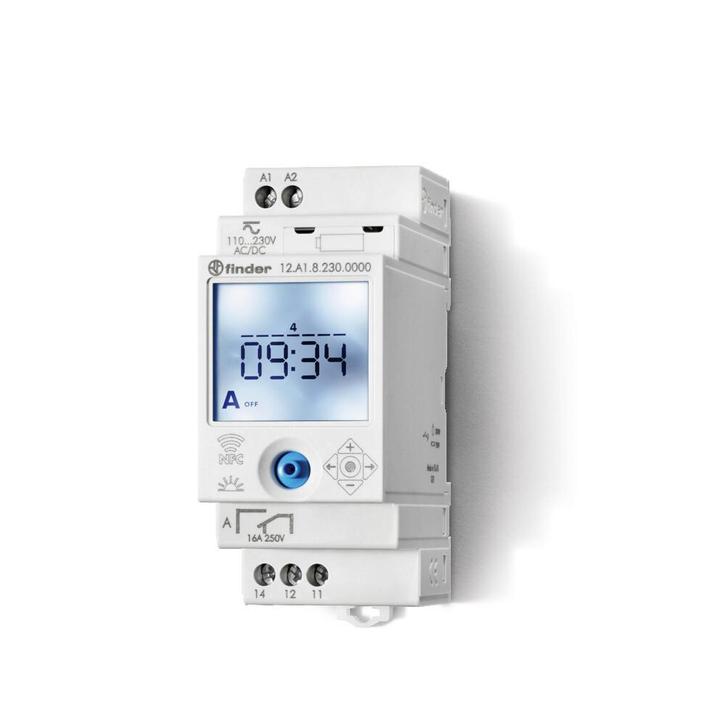 Finder Astronomische Tijdschakelaar 16A 230V Digitaal NFC -, Doe-het-zelf en Bouw, Elektriciteit en Kabels, Verzenden
