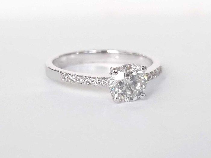 Verlovingsring - 18 karaat Witgoud Diamant (Natuurlijk), Handtassen en Accessoires, Antieke sieraden