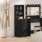 vidaXL Hoge Kast in Zwart Eiken - 40x41x135 cm, Gemaakt uit, Huis en Inrichting, Kasten | Dressoirs, Verzenden, Nieuw