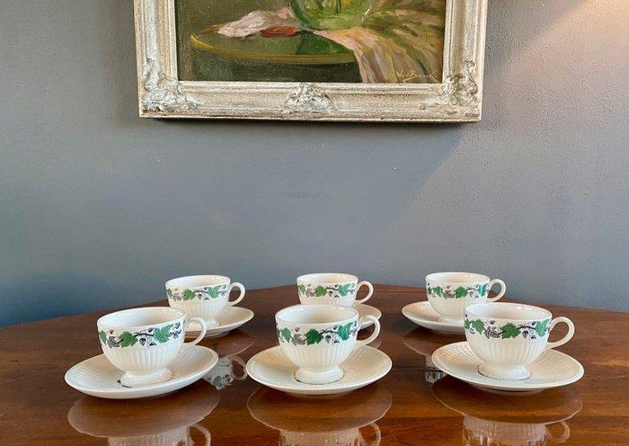 Wedgwood - Service à thé (6) - Theekopjes met schotels -, Antiek en Kunst, Antiek | Meubels | Tafels