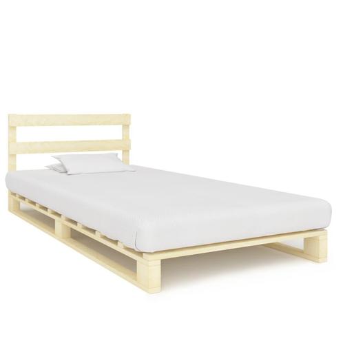 vidaXL Bedframe pallet massief grenenhout 90x200 cm, Huis en Inrichting, Slaapkamer | Bedden, Nieuw, Verzenden