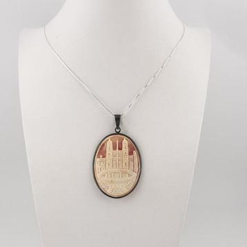 925 zilver - Ketting met hanger - camee van rufa-schelp