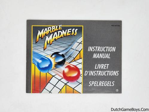 Nintendo NES - Marble Madness - FRA - Manual, Games en Spelcomputers, Games | Nintendo NES, Gebruikt, Verzenden