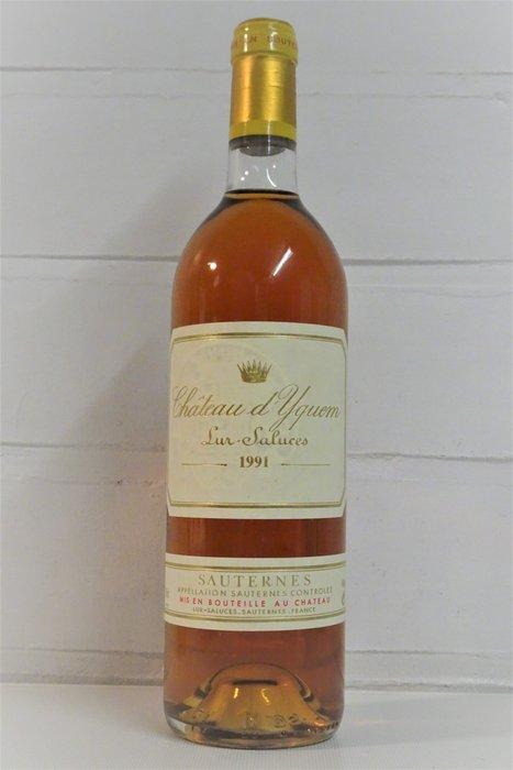 1991 Château dYquem - Sauternes 1er Cru Supérieur - Fles, Verzamelen, Wijnen