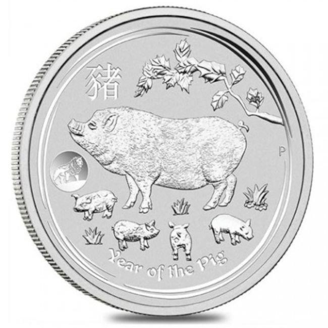 Australië. 1 Dollar 2019 1 oz $1 AUD Australian Silver Lunar, Postzegels en Munten, Edelmetalen en Baren
