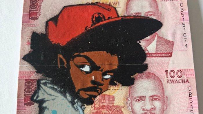 Jinks Kunst - Bob - Malawi banknote, Antiek en Kunst, Kunst | Designobjecten