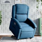 vidaXL Sta-opstoel fluweel blauw, Huis en Inrichting, Fauteuils, Verzenden, Nieuw