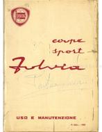 1969 LANCIA FULVIA COUPE / SPORT INSTRUCTIEBOEKJE ITALIAANS, Ophalen of Verzenden