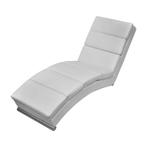 vidaXL Chaise longue kunstleer wit, Huis en Inrichting, Verzenden, Nieuw